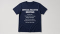 Official Relative Briefing — Funny Holiday Tee (Navy)